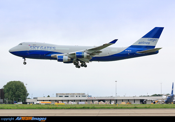 Second freighter for Sky Gates Airlines in a hybrid color scheme. Boeing 747-467(F)