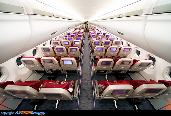 The first flight of Qatar Airways to Ukraine Airbus A320-232