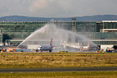 Last Air Berlin aircraft departing from Frankfurt Airport.