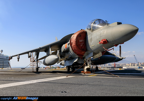 Onboard of the aircraft-carrier Juan Carlos I, on a visit in the harbour of Malaga EAV-8B Matador II+