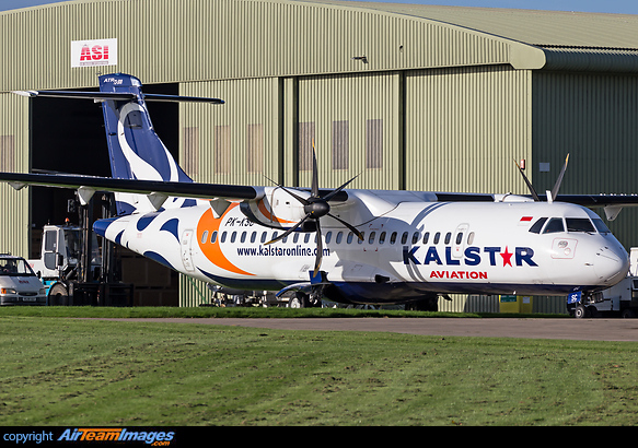 Recent arrival into Kemble is this ATR72 of Kalstar Aviation of Indonesia, for parting out and scrapping. ATR 72-500