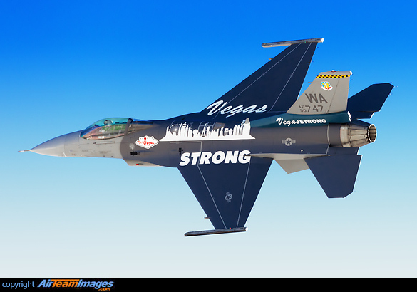 Painted in tribute to those who were lost during the attack in Las Vegas on 1st October 2017. Seen here during Aviation Nation F-16C Fighting Falcon