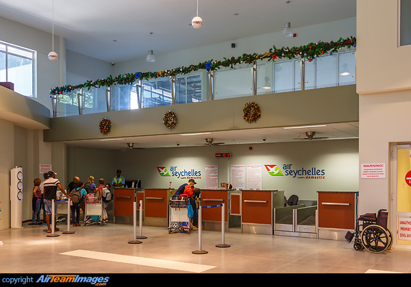 The new Air Seychelles domestic departure hall Mahe Airport