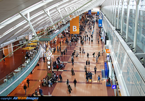 Inside of T2 Haneda airport. Tokyo Haneda Airport
