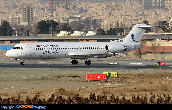Naft Airlines Recently Changed their Company Name to Karun Airlines With a Revised Logo Fokker 100