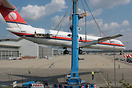 Being lifted by a crane and moved from Milan Malpensa to go on display...