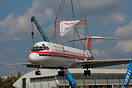 Being lifted by a crane and moved from Milan Malpensa to go on display...