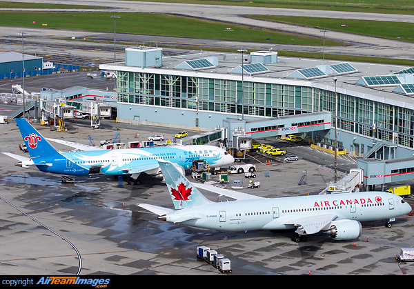 Both aircraft bound for China. Boeing 787-8 Dreamliner