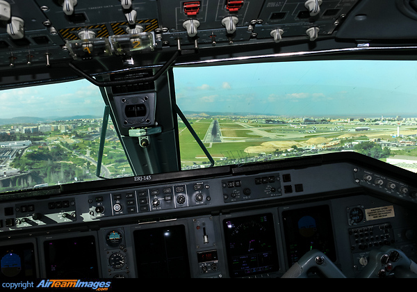 Short final, runway 03 Embraer ERJ-145EP