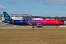 First Airbus A321 neo in special Alaska Airlines livery.