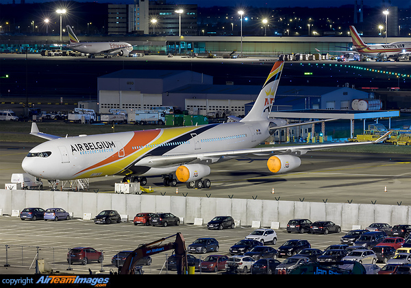 First A340 in full Air Belgium c/s. Will start flights from CRL to HKG in april Airbus A340-313