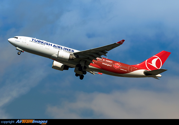 Painted in "Invest in Turkey" special colours since October 2015. Airbus A330-223