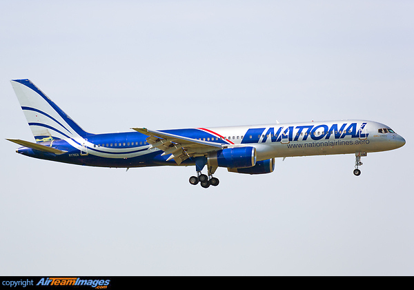 National Airlines' Boeing 757, N176CA, positions in to Birmingham to operate Primera Air's inaugural Birmingham to New York service the following day, due to the late delivery of Primera's Airbus 321 NEOs Boeing 757-28A