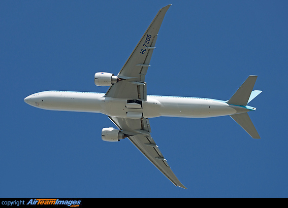 Korean Air latest 777 departing on her delivery flight to Seoul, South Korea Boeing 777-3B5/ER