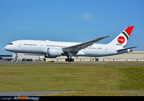 Biman Bangladesh Airlines first Boeing 787-8 dreamliner landing from her first flight. Boeing 787-8 Dreamliner