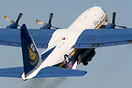 Fat Albert, the US Navy Blue Angels support aircraft, takes off using ...