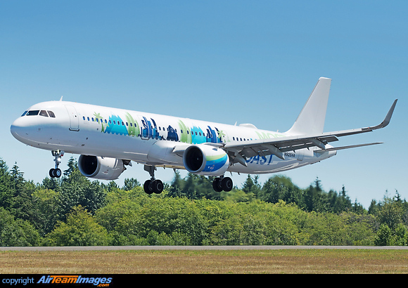 Alaska Airlines A321Neo in "Most West Coast" colorful livery Airbus A321-253N