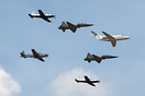 A formation flight of U.S. Air Force advanced transport jet training a...
