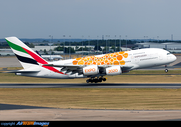 Dubai Expo 2020 special scheme Airbus A380-861