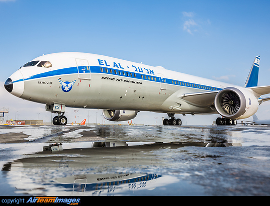 1960's retro scheme to celebrate El Al's 70th anniversary. Boeing 787-9 Dreamliner