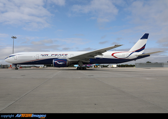 First Boeing 777-300 for Air Peace sits and awaits for delivery following painting by IAC. Boeing 777-31H