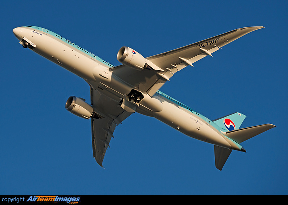 Climbing on her delivery flight during the golden hour Boeing 787-9 Dreamliner
