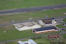 An aerial view of Caernarfon Airport