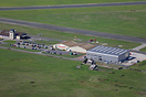 An aerial view of Caernarfon Airport