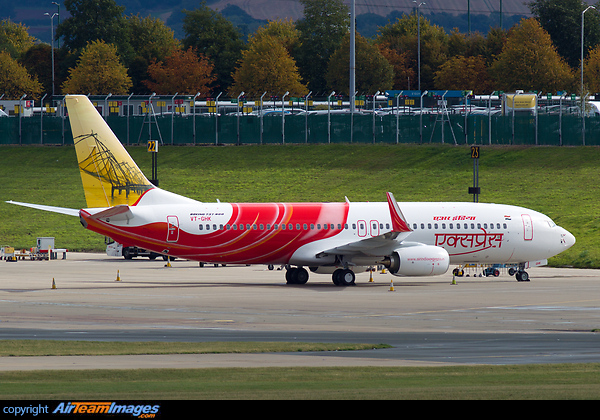 Air India Express' newest 737-800, VT-GHK, passes through Birmingham on delivery Boeing 737-86N