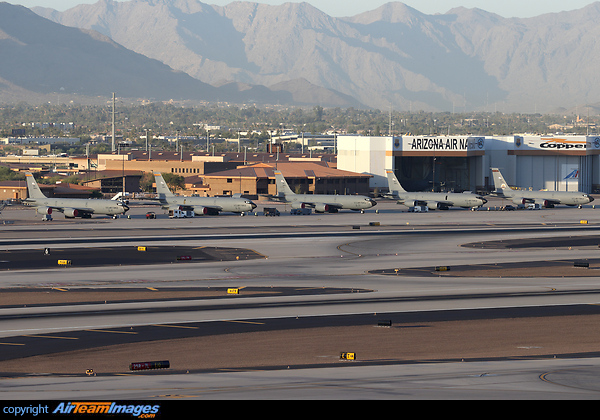 Overview of the Arizona Air National Guard Unit at Phoenix Sky Harbor Airport. Boeing KC-135R Stratotanker