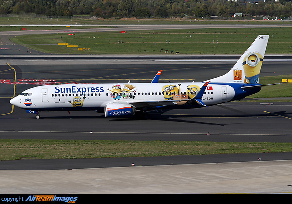 Painted in "Despicable Me 3" special colours since May 2017. Boeing 737-8HC