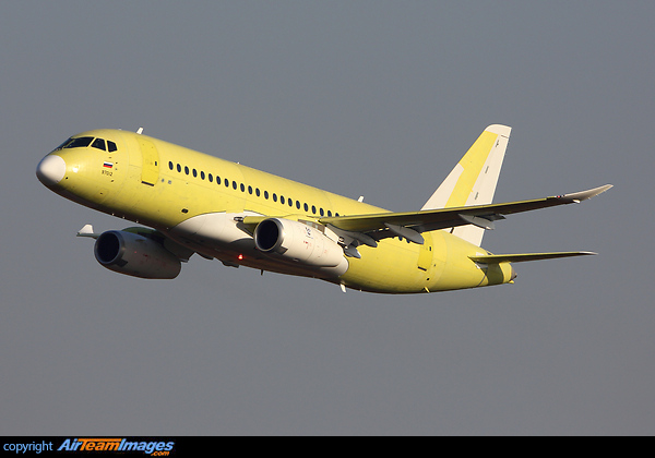 New test airframe with winglets. Sukhoi SuperJet 100-95LR