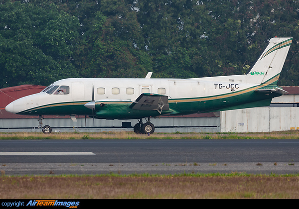 Armsa Guatemala is an air taxi company, served by several turboprop twins, singles and prop planes Embraer EMB-110P1 Bandeirante