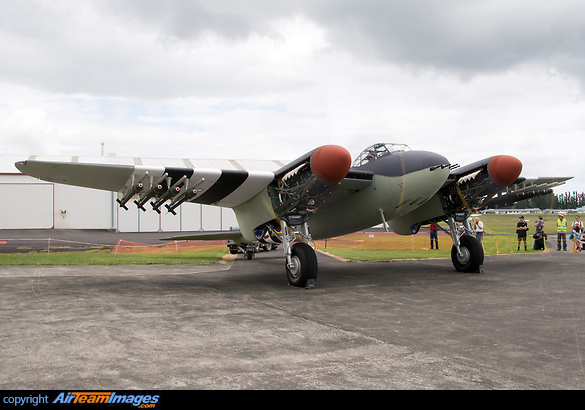 Engine run at first public appearance on static display at NZ Warbirds Open Day, Armistice Commemoration 100 years. de Havilland Mosquito FB Mk VI