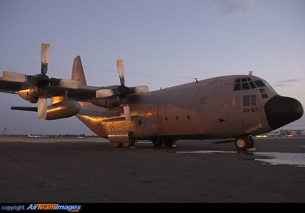 After sunset Lockheed C-130H Hercules