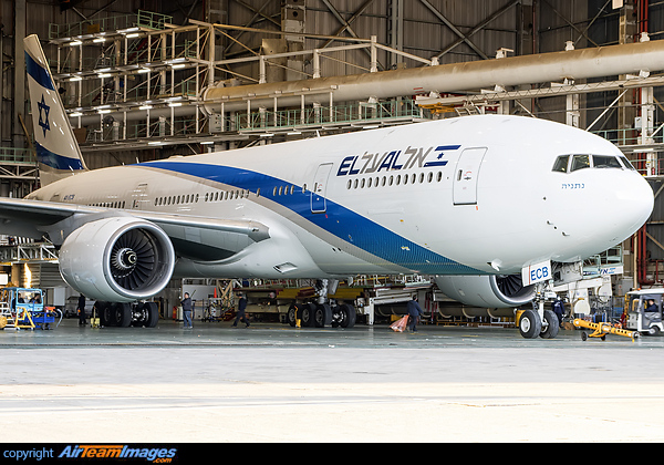 Fresh from the paint shop in Malta, the first ELAL's 777-200ER in the new scheme. Boeing 777-258/ER
