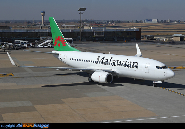 Leased from Ethiopian Airlines since August 2015. Boeing 737-7Q8
