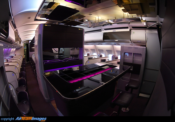Business Class bar which is unusable at Iran Aseman Airlines Airbus A340-311