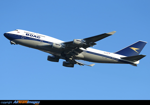 As part of the centennial celebrations, British Airways have decided to paint up three Boeing 747's first is G-BYGC in BOAC colours. Boeing 747-436