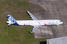First A321neoLR prototype D-AVZO (MSN 7877) sitting on a remote parkin...