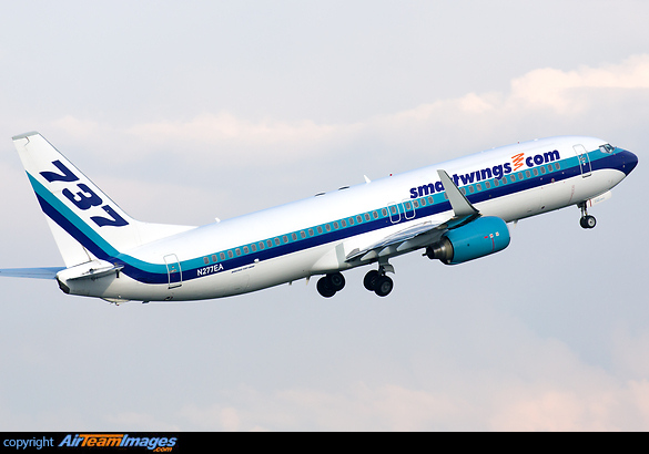 Leased from Swift Air but remains in basic Eastern Airlines livery. Operating for CSA-Czech Airlines Boeing 737-8CX