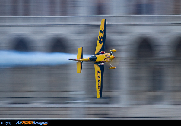 The winner Steve Jones in action. Red Bull Air Race World Series - Budapest 2006 Zivko Edge 540