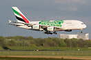 On short final for rwy 23.
The Airbus A380 is in regular traffic for ...