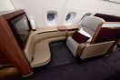 First class seat on Qatar A380