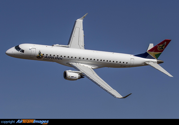 Displaying at the Newcastle Air Show. Embraer ERJ-190AR