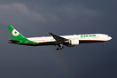 On final for 23L into an approaching storm. Leased to Air New Zealand ...