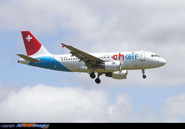 The Swiss division of Germania has now been rebranded as CHair Airlines Airbus A319-112