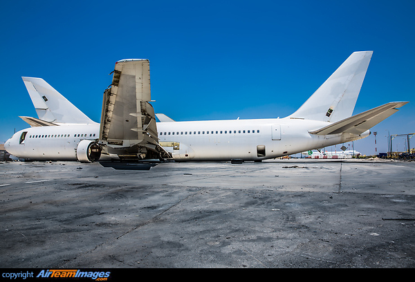Ex El Al Boeing 767-300 4X-EAK, involved in ground collision with a Germania 737-700 in March 2018. Aircraft deemed unworthy of repair and scraped. Boeing 767-3Q8/ER