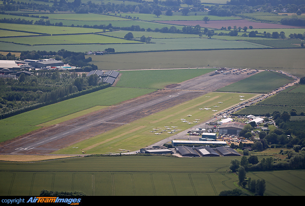 An aerial view of Shobdon Airfield. Shobdon Airfield