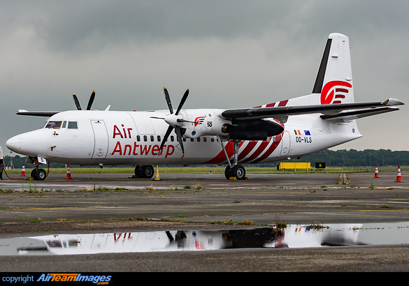 Delivery of the first Fokker 50 for Air Antwerp Fokker 50